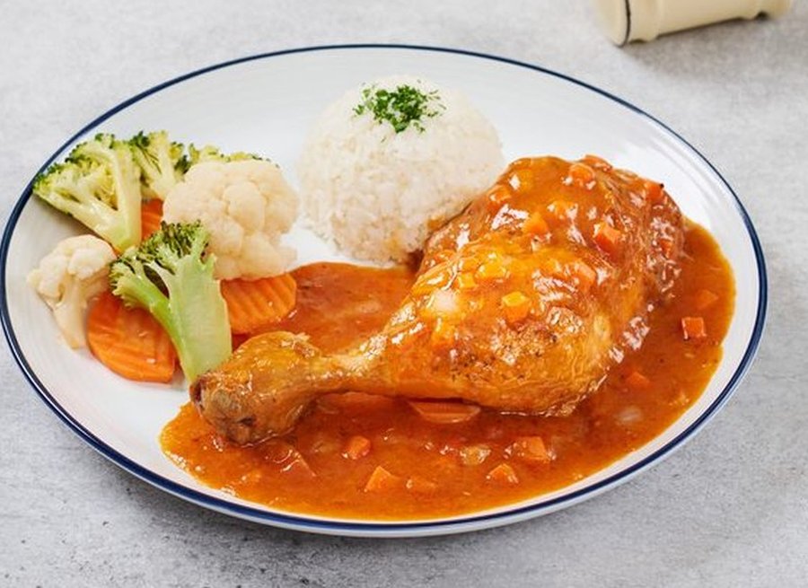 ข้าวสตูว์ไก่อบห้องครัวหัวหมี